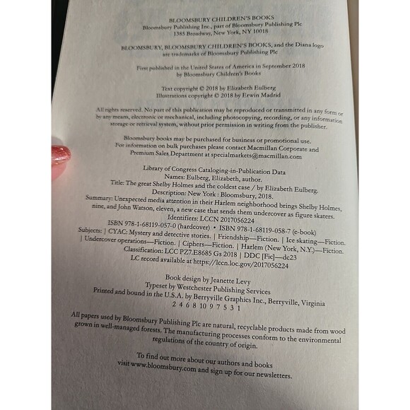 Great Shelby Holmes and the Coldest Case by Elizabeth Eulberg (2018, Hardcover) - Picture 5 of 6